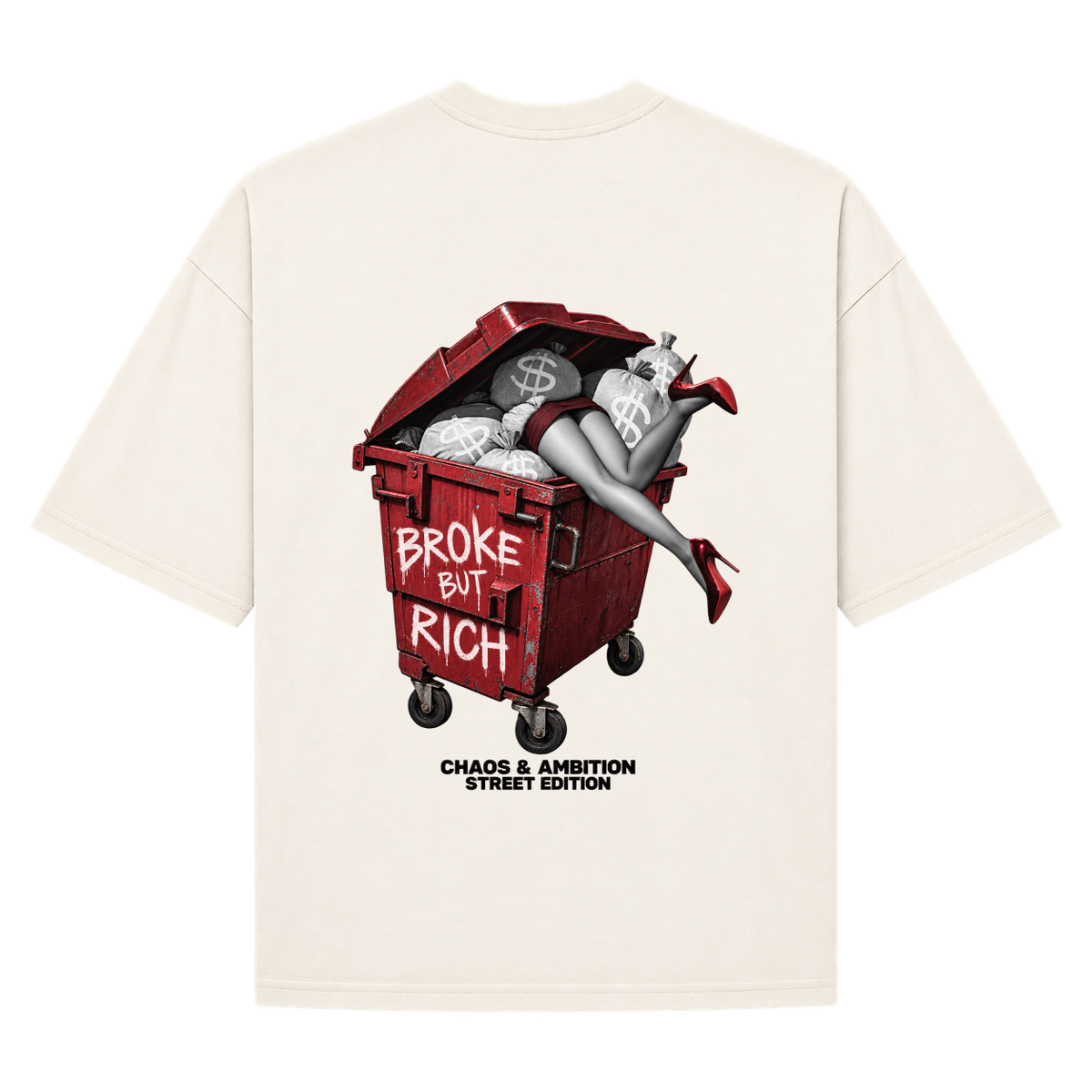 Camiseta Oversized Off-White — Broke But Rich