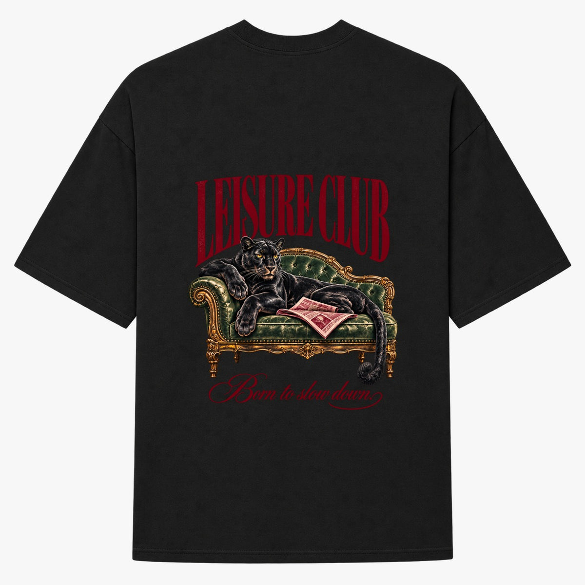 Camiseta Oversized Preta — Leisure Club