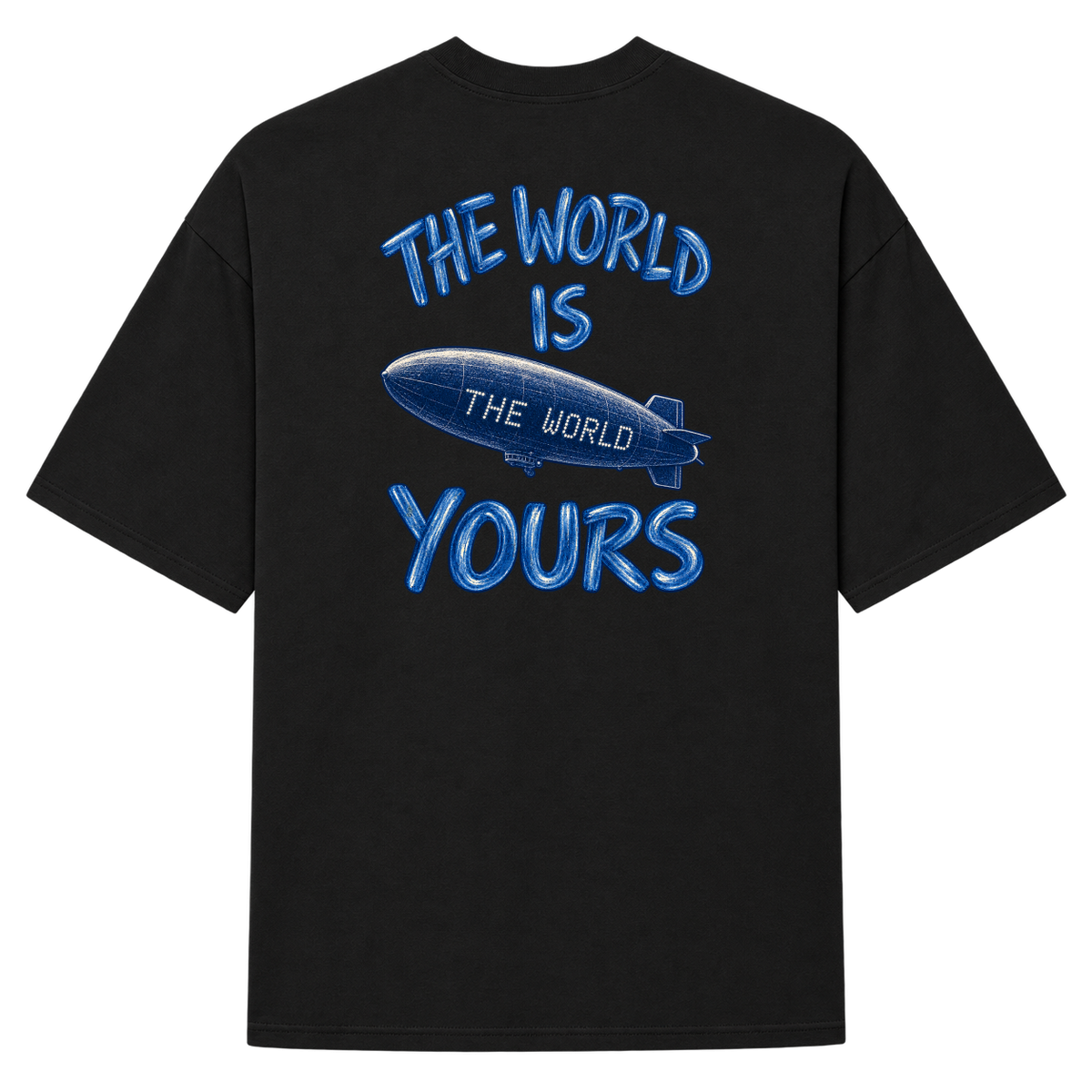 Camiseta Oversized Preta — The World Is Yours